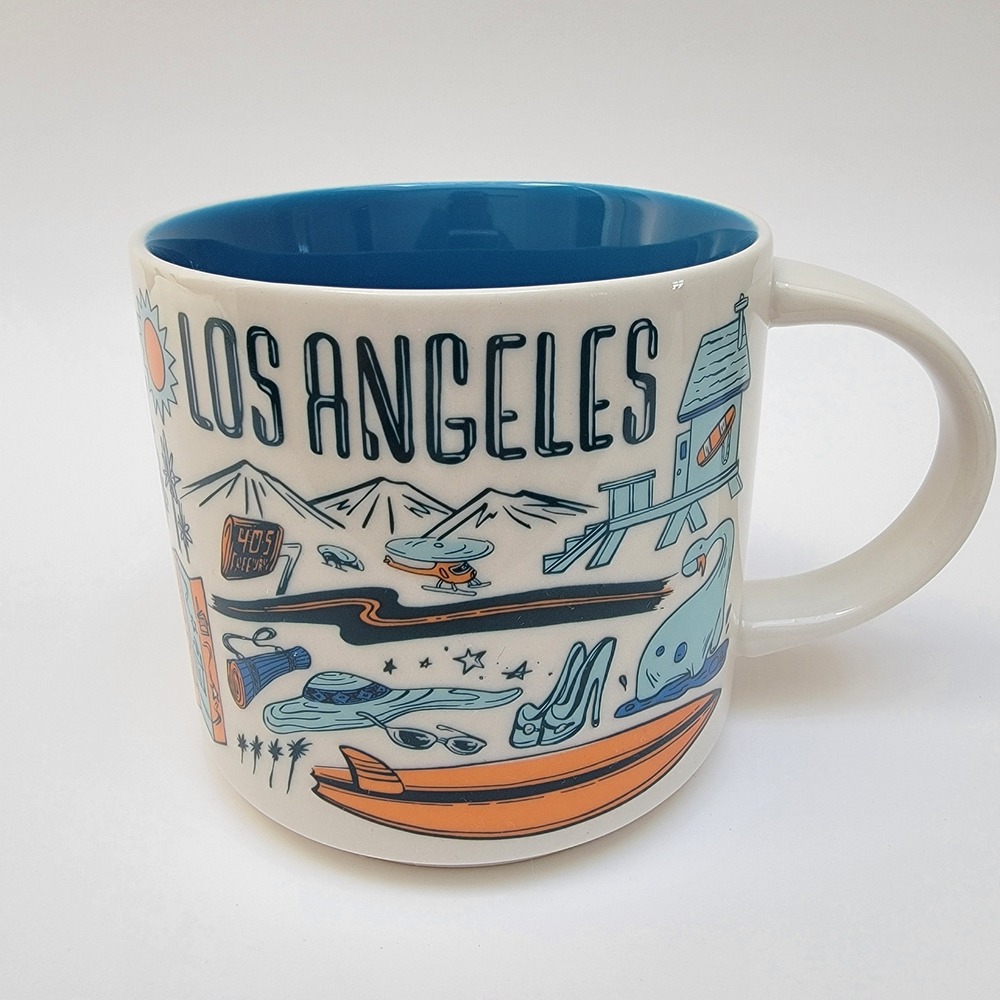 Starbucks Los Angeles Been There Series 2018 Mug 14oz Blue‎ White